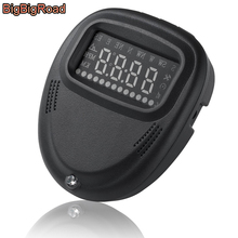 BigBigRoad-velocímetro GPS Digital para coche, pantalla HUD Head Up, brújula automática, alarma de exceso de velocidad en tiempo Real 2024 - compra barato