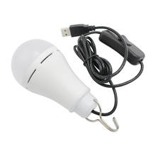 Портативные фонари 5 Вт Светодиодная лампа USB с переключателем аварийный домашний ночник с крючком для пешего туризма кемпинга рыбалки наружного освещения 2024 - купить недорого