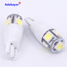 2200 x T10 вспышка W5W 194 5 SMD СВЕТОДИОДНЫЙ LED 5SMD светильник с двумя режимами работы 5050 smd Автомобильный Стробоскоп Белый Синий 2024 - купить недорого