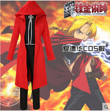 Conjunto completo de ropa de todos los días para Halloween, juego de ropa de combate para Cosplay de Edward Elric, Alchemist, nuevo (Top + Pantalones + gabardina) 2024 - compra barato