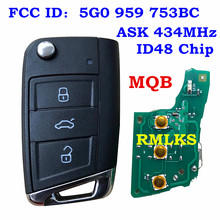 Car MQB Remote Key 434MHz With Electronic ID48 Chip For Volkswagen Golf7 Golf 7 MK7 Tiguan Passat B8 5G0 959 753BC Smart Key 2024 - buy cheap