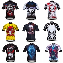 Camiseta masculina de ciclismo com caveira, roupa de ciclismo de verão para mtb, roupas de bicicleta de secagem rápida, roupa de ciclismo 2024 - compre barato