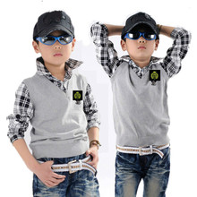 Детский свитер из искусственной кожи, свитер из 100% хлопка, Детская рубашка с длинным рукавом 2024 - купить недорого