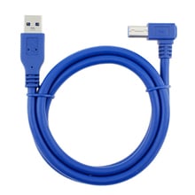 Для компьютера, ПК, ноутбука, USB 3,0 A Male AM to USB 3,0 B Type Male BM Удлинительный кабель для принтера, кабель USB3.0, 2 м, локоть 90 градусов 2024 - купить недорого