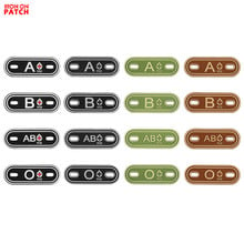 2Pcs PVC Blood Type group tag A+ B+ AB+ O+ Positive Patch Badges A B AB O POS Tactical Patch for Bag Shoe Shoelace zipper 2024 - buy cheap