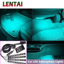 Lentai-conjunto de luzes ambiente para carro, 12v, rgb, audi a4, b6, b8, vw, passat, skoda, octavia, a7, a5, renault megane 2024 - compre barato