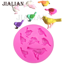 7 Hole Birds chocolate Party DIY fondant baking cake decorating tools silicone mold used to easily create poured sugar T0093 2024 - buy cheap