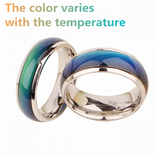 Кольцо из нержавеющей стали, меняющее цвет, кольца для чувственного настроения, Температурное кольцо шириной 6 мм, умное украшение, Прямая продажа с фабрики 2024 - купить недорого