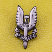 Who Dares Wins enamel pin SAS military brooch British Army Special Air Service metal badge men patriotic gift 2024 - buy cheap