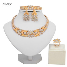 Fani Fashion statement jewelry set Brand Dubai gold-color Jewelry Set Nigerian Wedding woman accessories jewelry set Wholesale 2024 - buy cheap