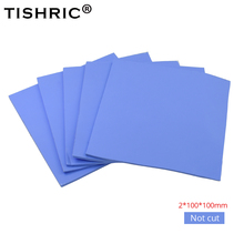TISHRIC 100*100*2mm High Performance GPU CPU Heatsink Cooling Cooler Conductive SiliconePC Fan Cooler Pad Thermal Pads 2mm 2024 - buy cheap