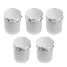 5pcs/set 80ml Round Metal Aluminum Tins Jar Pot Empty Container For Storing Wax Candles,Creams,Crafts,Spices,Candy, Arts & More 2024 - buy cheap
