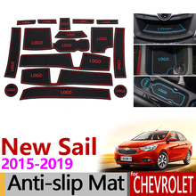 Adesivo de borracha antiderrapante para chevrolet sail 3 2015 ~ 2019, acessório com copo de borracha, com ranhuras para porta, nueva sail 3 2016, 2017 2024 - compre barato