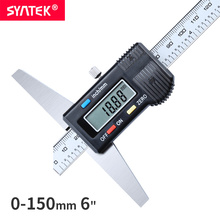 Syntek 0-150mm 6" Standard Digital Depth Vernier Caliper Micrometer Stainless Steel Electronic Digital Depth Gauge CE SGS 2024 - buy cheap