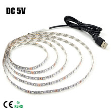 5V 1m/pcs USB LED strip SMD 3528 Flexible RGB Color Changing LED lights,3 color mix For Indoor with 3 key mini rgb controller 2024 - buy cheap