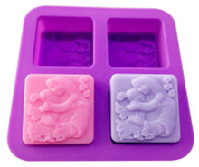1 peça molde para bebê e mamãe (xj594) de silicone artesanal, sabonete/molde de bolo artesanal 2024 - compre barato