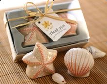 (20 pçs/lote = 10 caixas) presentes decoração Do Casamento do tema da Praia da Concha e estrela do mar cerâmica sal e pimenta shakers Favores Do Partido 2024 - compre barato