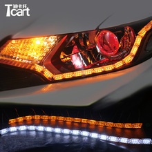 Tcart 1Set Crystal Angel Tear Eyes Daytime Running Lights With Turn Signals Lamps Auto Flow DRL LED Flexible Side Strip Lights 2024 - buy cheap