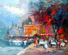 Romantic paintings Village at the medeterranean Willem Haenraets art on Canvas High quality hand painted 2024 - buy cheap