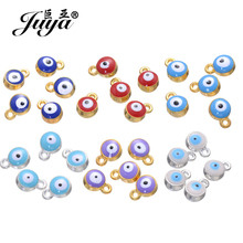 JUYA 25 unids/lote 7mm de los ojos del mal perlas de aleación de encantos para pulsera collar de la fabricación de la joyería Diy accesorios hecho a mano resultados 2024 - compra barato