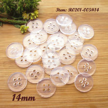 144pcs 9/16" transparent resin sewing buttons 14mm 4 holes fit sewing scrapbook and craft decoration 2024 - buy cheap