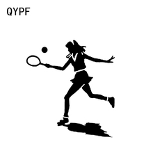 QYPF 11.5*12.7CM Tennis Player Sport Decor Fitness Car Sticker Accessories Vinyl C16-1557 2024 - buy cheap