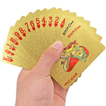 Waterproof Golden Playing Cards Poker Collection Creative Poker Cards Hot Gift Party Board Game Cards Set 2024 - buy cheap