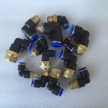 10 PCS 4mm Push In One Touch Conector 1/8 "1/4" 3/8 "1/2" PL4-M5 rosca Pneumáticos Rápidos Fittings PL4-01 PL4-02 PL4-03 2024 - compre barato