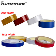 Runmade 1cm or 2cm *5m Reflective Waterproof Safety Warning Tape Sheeting Sticker For Auto Motorcycle Bike Truck Car Styling 2024 - buy cheap