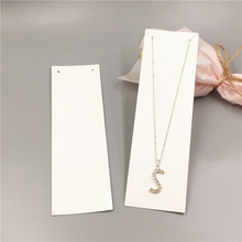 50 Pcs Long Stripe Blank White  Necklace Paper Card Kraft Paper Jewelry Accessory Paper Earring Fixed Necklace Card 18.6x5.6cm 2024 - buy cheap