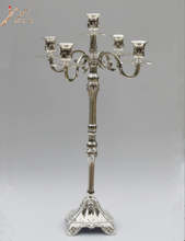 Imuwen candelabros com 5 braços de metal, candelabros banhados a prata de 63cm, 10 peças 2024 - compre barato