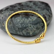 Brazalete de puño tallado oro amarillo relleno para mujer Cable brazalete de regalo 2024 - compra barato