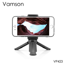 Mini tripé vamson para celular/smartphone, suporte tripé monopé tripé para gopro 7 6 5/feiyu/zhiyun/dji osmo vpescova 2024 - compre barato