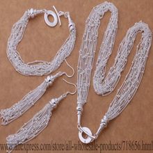 AS276 925 sterling silver Jewelry Sets Bracelet 054 + Necklace 469 + Earring 267 /belajvsa hinapzua 2024 - buy cheap