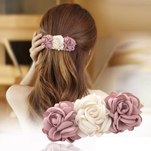 Accesorios para el cabello para mujer, Tiara coreana con flores, pinzas para la cabeza, Clip cruzado de primavera, joyería para la cabeza, tocados de Boda nupcial 2024 - compra barato