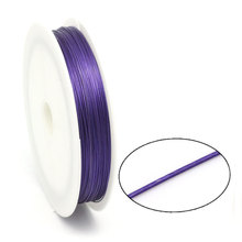 1 Roll Steel Beading Wire Fil d'Acier Purple DIY Jewelry Findings 0.45mm Dia. 2024 - buy cheap