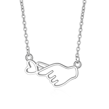 KOFSAC-collares de cadena de plata esterlina 925 para mujer, colgante de joyería con gesto Simple de amor, regalo, 325 2024 - compra barato