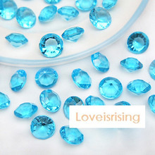 Frete grátis-500pcs espalhamento acrílico de confete diamante azul-ct(10mm) para decoração de mesa festas de casamento 2024 - compre barato
