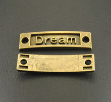 5 uds. De letras de bronce, Conector de sueño, dijes de inspiración para joyería hecha a mano DIY A412 2024 - compra barato