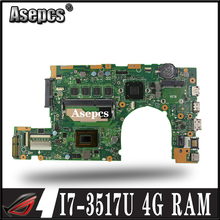 Asepcs s400ca placa-mãe do portátil para For Asus s400ca s500ca s400c s500c s400 s500 teste original mainboard 4g ram I7-3517U/3537u 2024 - compre barato