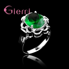 Moda quente de luxo do vintage roxo zircon cz cristal colorido anéis para o casamento feminino noivado jóias prata anéis 2024 - compre barato