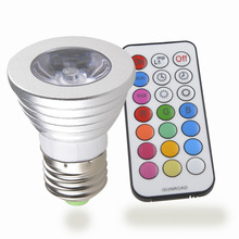 RGB 16 Color LED Magic Bulb 3W E27 LED Spotlight Lamp + Wireless Remote Control 2024 - buy cheap