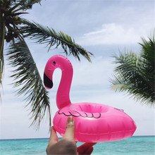 Flotador inflable para piscina, Soporte para vasos de flamenco, piña, donut, fruta, sandía, natación, playa, fiesta 2024 - compra barato