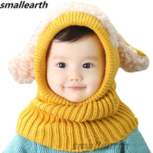 Autumn Winter Cute Ears Children Knitted Hats Toddler Kids Beanies Cap Girls Boys Warm Wool Hooded Hat Baby Scarves Caps Set 2024 - buy cheap