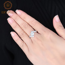 Женское кольцо GEM'S BALLET, кольцо из стерлингового серебра 925 пробы с натуральным небесно-синим топазом, карат 2024 - купить недорого