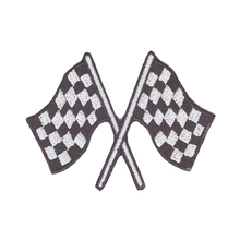 Aanywe Patch Checkered flag chequered auto car racing rockabilly applique iron-on patch 2024 - buy cheap