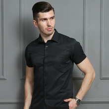 Мужская Повседневная рубашка с короткими рукавами, Классическая рубашка белого, синего, розового, черного цветов, 4XL, 5XL, 6XL, 7XL, 8XL 2024 - купить недорого