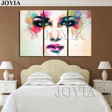 Tríptico de arte para dormitorio, pintura de lienzo, figura abstracta, juego de pinturas belleza de lona, imágenes de pared para sala de estar, grande, sin marco 2024 - compra barato