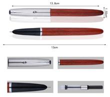 Jinhao caneta tinteiro de madeira, tampa de metal, com capuz, 0.38mm, canetas retrô para escrita, presente, escola, escritório, utensílios para 1 2024 - compre barato