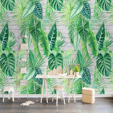 Papel de parede 3d auto-adesivo, plantas tropicais, folhas verdes, sala de estar, mural, decoração para parede, arte abstrata 2024 - compre barato
